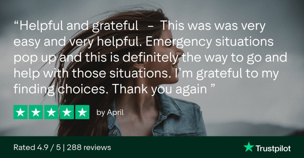 Trustpilot review.